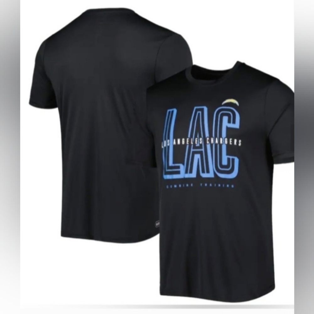 Men's New Era Black Los Angeles Chargers Scrimmage T-Shirt.  XXL